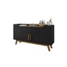 Buffet Aparador 4 Portas 1 Gaveta Future Bechara Preto/Canela 81x136x36 - 2