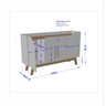 Buffet Aparador 4 Portas 1 Gaveta Future Bechara Preto/Canela 81x136x36 - 3