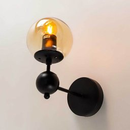 Arandela Orbe Preto com Cúpula de Vidro Bella Rm005B St2217 - 5