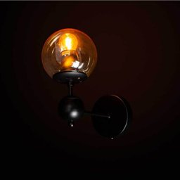 Arandela Orbe Preto com Cúpula de Vidro Bella Rm005B St2217 - 4