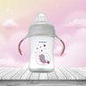 Copo de Bebê Treinamento Com Bico Silicone e Alças 300ml +6 Meses Kababy Rosa - 3