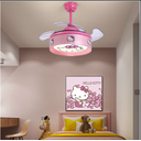 Ver imagem 6 de Ventilador Teto Retratil Infantil Led Bluetooth Hello Kitty