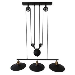 Lustre Pendente Industrial Retrô Preto Factory Regulável Bivolt 28018-3 - 2