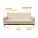 Ver imagem 3 de Sofá Kayrós 1,60M 2 Lugares D05 Suede Bege - Mpozenato