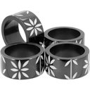 Ver imagem 1 de Chinue Anel Guardanapo 3x5x5cm Osso Preto 4pç