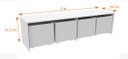 Ver imagem 2 de Mesa com Baús Organizadores Dóris 100% Mdf