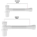 Ver imagem 4 de Tanque Lavanderia 40l Branco + Sifão Copo Universal Sanfonado + Veda Rosca + Torneira + Varal em Aço