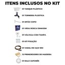 Ver imagem 2 de Tanque Lavanderia 40l Branco + Sifão Copo Universal Sanfonado + Veda Rosca + Torneira + Varal em Aço