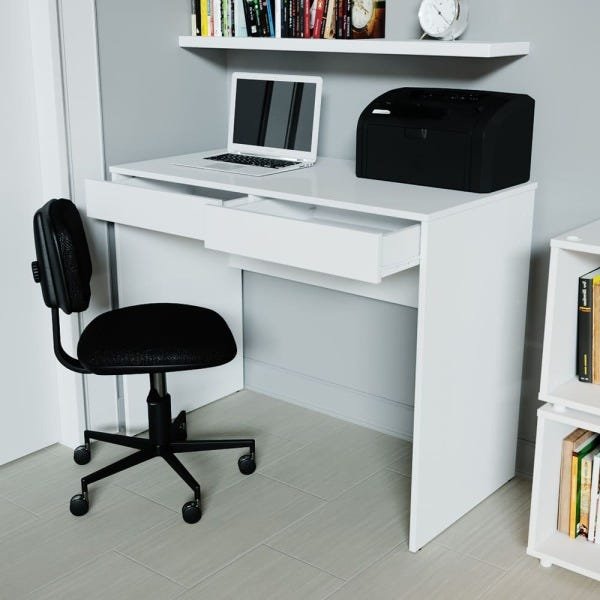 Mesa Escrivaninha para Escritório e Quarto Multivisão Mesa-Escri-Br com 2 Gaveta - 3