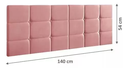 Ver imagem 3 de Cabeceira Painel Bia Estofada Casal Rosa 1,40m - Pc Móveis