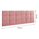 Ver imagem 3 de Cabeceira Painel Bia Estofada Casal Rosa 1,40m - Pc Móveis
