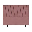 Ver imagem 1 de Cabeceira Estofada Cama Casal Queen Size 160 Cm Malu Veludo:rosé