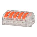 Ver imagem 3 de 10 Conector Elétrico Borne Emenda 5 Fios Tipo Wago 222-415