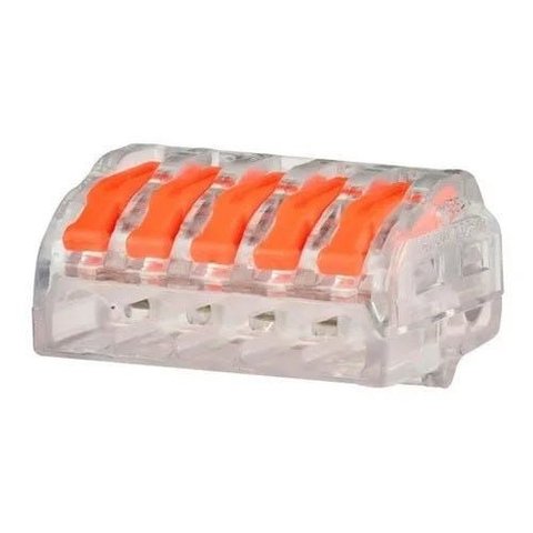 10 Conector Elétrico Borne Emenda 5 Fios Tipo Wago 222-415