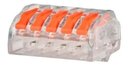 Ver imagem 1 de 10 Conector Elétrico Borne Emenda 5 Fios Tipo Wago 222-415