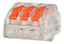Ver imagem 1 de 100 Conector Elétrico Borne Emenda 3 Fios Tipo Wago 222-413