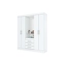 Ver imagem 5 de Guarda Roupa Casal 4 Portas e 3 Gavetas C- 1 Espelho Briz B24 Nature-cinza - Henn