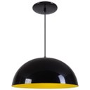Ver imagem 1 de Pendente Meia Lua (esfera) 35cm - Preto Brilhante com Amarelo - Preto