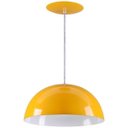 Ver imagem 1 de Pendente Meia Lua (esfera) 35cm - Amarelo com Branco - Amarelo