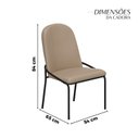Ver imagem 5 de Conjunto para Sala de Jantar Mesa Império 120x90 com 4 Cadeiras Rubi
