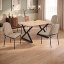 Ver imagem 1 de Conjunto para Sala de Jantar Mesa Império 120x90 com 4 Cadeiras Rubi