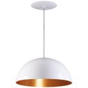 Ver imagem 1 de Pendente Meia Lua (esfera) 35cm - Branco com Cobre - Branco