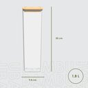 Ver imagem 6 de Pote Hermético Quadrado 1,8l Tampa Bambu Bpa Free Coza