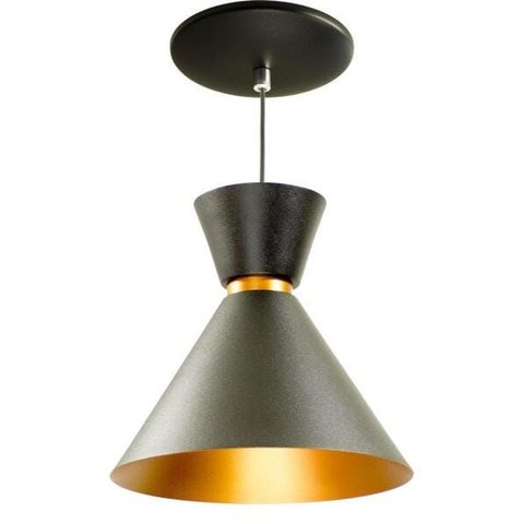 Pendente Berlim - Preto com Cobre - Preto