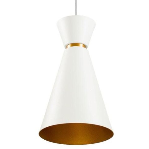 Pendente Pequim - Branco com Cobre - Branco