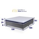 Ver imagem 3 de Conjunto Box Baú Cinza Durban Azul Espuma D28 Casal 138x188x64 - King House