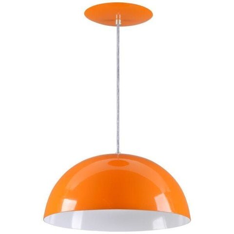Pendente Meia Lua (esfera) 50cm - Laranja com Branco - Laranja