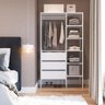 Guarda-roupa Modulado Closet 3 Gavetas 5 Prateleiras Trevalla Db-001 Branco - 1