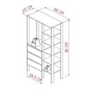 Ver imagem 3 de Guarda-roupa Modulado Closet 3 Gavetas 5 Prateleiras Trevalla Db-001 Branco