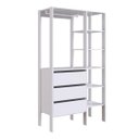 Ver imagem 2 de Guarda-roupa Modulado Closet 3 Gavetas 5 Prateleiras Trevalla Db-001 Branco