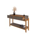 Ver imagem 4 de Aparador Buffet Sala Estar Jantar 2 Gavetas Lizz - Cinza Pérola C/ Cedro