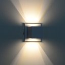Ver imagem 3 de Arandela Box Cubo com 2 Fachos - Interna e Externa - Preto - Preto