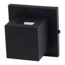 Ver imagem 1 de Arandela Box Cubo com 2 Fachos - Interna e Externa - Preto - Preto