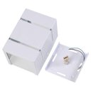 Ver imagem 2 de Arandela Katarina de 10cm com 2 Frisos - Interna e Externa - Branco - Branco