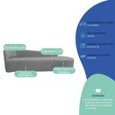 Ver imagem 4 de Recamier Curvo Orgânico 160cm 2 Lugares Lado Direito para Sala Estar Bouclé Paris