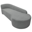 Ver imagem 5 de Recamier Curvo Orgânico 160cm 2 Lugares Lado Direito para Sala Estar Bouclé Paris