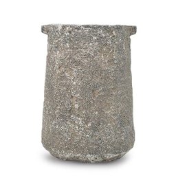 VASO CIMENTO ALTO TEXTURA PEDRA - 1