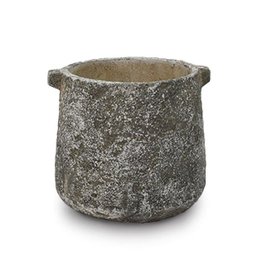VASO CIMENTO MÉDIO TEXTURA PEDRA - 1