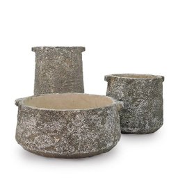 VASO CIMENTO MÉDIO TEXTURA PEDRA - 3
