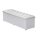 Ver imagem 2 de Baú Recamier King Corino Branco 47x193x51