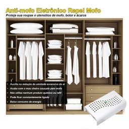 Anti Mofo Eletrônico Desumidificador 110V - branco 4u. Repel Mofo Anti-Ácaro e Fungos - 4
