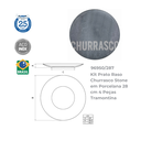 Ver imagem 3 de Kit Prato Raso Churrasco Stone em Porcelana 28 Cm 4 Peças Tramontina 96950/287