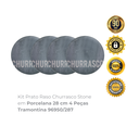 Ver imagem 2 de Kit Prato Raso Churrasco Stone em Porcelana 28 Cm 4 Peças Tramontina 96950/287