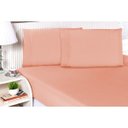 Ver imagem 1 de Jogo de Lençol Peral 180fios Ponto Palito Solteiro 2 Peças:salmon