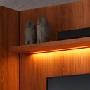 Ver imagem 6 de Estante Home Noble 270cm para Tv até 75 Polegadas com 2 Cristaleiras, Portas Reflecta e Led