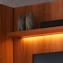 Ver mais imagens de Estante Home Noble 270cm para TV até 75 Polegadas com 2 Cristaleiras, Portas Reflecta e LED